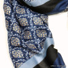 foulard scintillant motif fleur feuille femme 0722528 bleu foncé foulard scintillant motif fleur feuille femme 0722528 bleu foncé