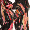 foulard scintillant motif abstrait femme 0722530 noir