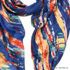 foulard scintillant motif abstrait femme 0722530 bleu foncé foulard scintillant motif abstrait femme 0722530 bleu foncé