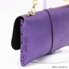 sac à bandoulière chaîne pochette cuir véritable irisé rabat abeille femme 0922518 violet