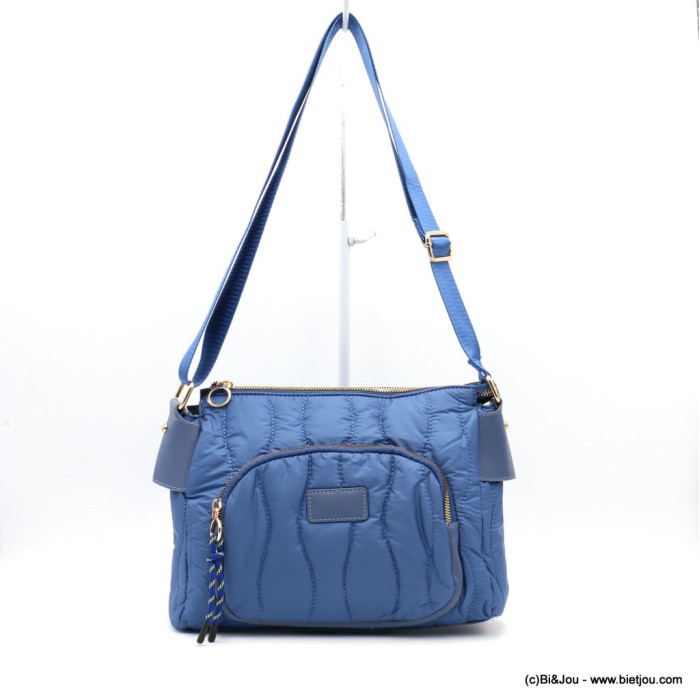 sac à bandoulière Flora&Co polyester satiné matelassé poche avant zip 0922522 sac à bandoulière Flora&Co polyester satiné matelassé poche avant zip 0922522