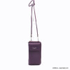 portefeuille zippé Flora&Co simili-cuir avec poche extérieure pour teléphone/smartphone 0922042 violet