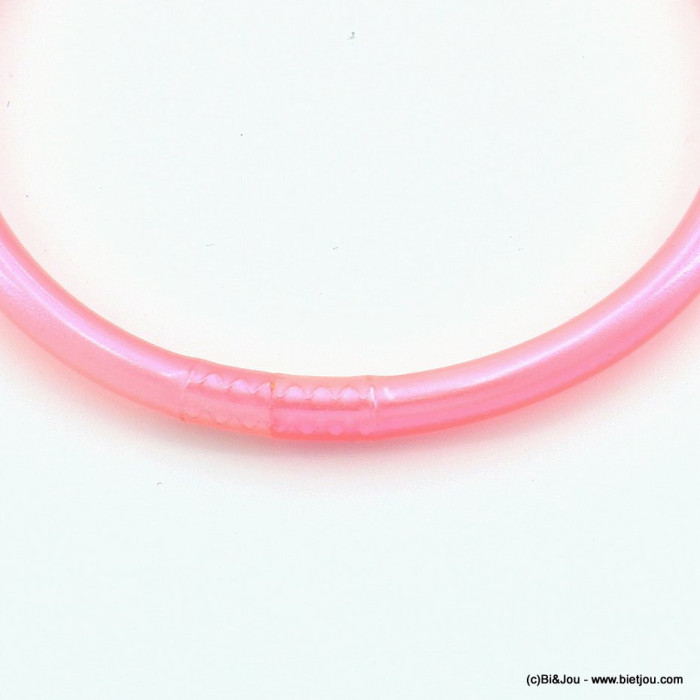 Bracelet jonc bouddhiste épais coloré pour femme 0222091 rose