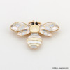 Broche métal et résine forme abeille avec attache magnétique 0523005 jaune
