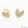 Boucles d'oreilles effet pliage géométrique en métal pour femme 0323029 doré