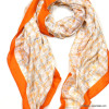 Foulard motif impressionniste femme 0723006 orange