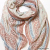 Foulard motif géométrique femme 0723007 rose