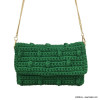 Sac à bandoulière chaîne coton tressé femme 0923024 vert