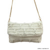 Sac à bandoulière chaîne coton tressé femme 0923024 blanc