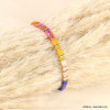 Bracelet élastique perles rectangulaires miyuki tila femme 0223093 multi
