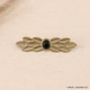 Broche épingle acier inoxydable couronne de feuilles 0523012 noir Broche épingle acier inoxydable couronne de feuilles 0523012 noir