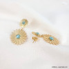 Boucles d'oreilles acier inoxydable soleil rayonnant cristal femme 0323082 vert Boucles d'oreilles acier inoxydable soleil rayonnant cristal femme 0323082 vert