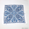 Carré satin motif hippocampe stylisé touché soie polyester femme 0723023 bleu foncé Carré satin motif hippocampe stylisé touché soie polyester femme 0723023 bleu foncé