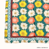 Carré satin motif fleurs marguerite touché soie polyester femme 0723024 vert aqua Carré satin motif fleurs marguerite touché soie polyester femme 0723024 vert aqua