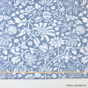 Carré satin motif fleurs touché soie polyester femme 0723025 bleu