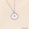 Collier pendentif croix gothique acier inoxydable nacre femme 0123149 argenté Collier pendentif croix gothique acier inoxydable nacre femme 0123149 argenté