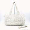 Sac bowling matelassé feuilles imprimées coton bandoulière sac de voyage 0923046 vert Sac bowling matelassé feuilles imprimées coton bandoulière sac de voyage 0923046 vert