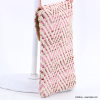 Pochette souple smartphone fils tressé coton polyester métallisé bandoulière synthétique 0923036 fushia