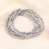 Bracelets cristaux brillants élastiques pour femme 0223137 gris clair