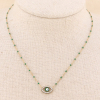 Collier court œil protecteur émail et acier inoxydable 0123162 vert Collier court œil protecteur émail et acier inoxydable 0123162 vert