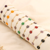 Ensemble de 10 bracelets fleur billes cristal acier inoxydable femme 0223537 multi