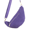 Sac banane façon velours côtelé ou léopard 0923023 violet Sac banane façon velours côtelé ou léopard 0923023 violet