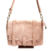 Besace cuir véritable style daim 0919534 rose