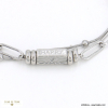 Bracelet deux rangs inoxydable acier talisman HAPPY 0223007 argenté