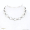 Collier acier inoxydable chaîne géométrique 0123014 argenté