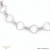 Collier acier inoxydable chaîne géométrique 0123014 argenté