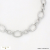 Collier acier inoxydable grosse chaîne ovale 0123016 argenté