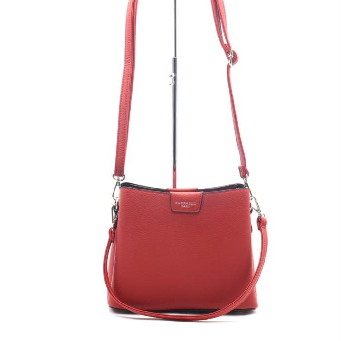 Sac porte épaule Flora&Co simili-cuir grainé femme 0922054 rouge Sac porte épaule Flora&Co simili-cuir grainé femme 0922054 rouge
