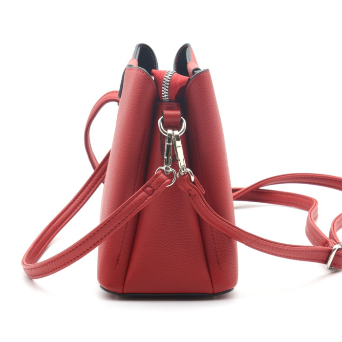 Sac porte épaule Flora&Co simili-cuir grainé femme 0922054 rouge