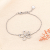 Bracelet acier inoxydable fleur façon fil d’alu 0224024 argenté
