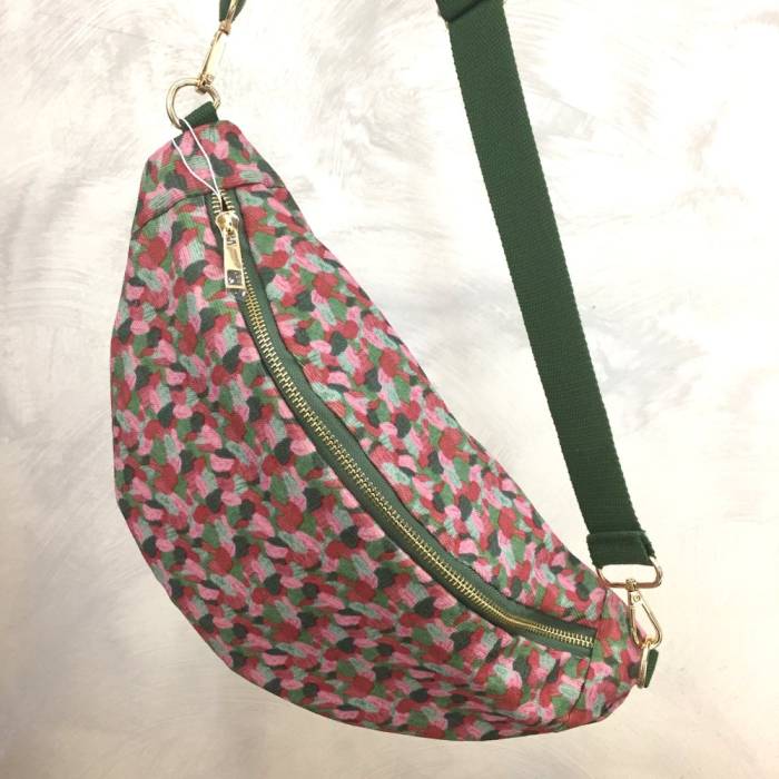 SAC BANANE TISSU IMPRIMÉ PRINTEMPS 0924016 rose SAC BANANE TISSU IMPRIMÉ PRINTEMPS 0924016 rose