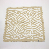 Foulard carré motif zèbre touché soie polyester 0724010 naturel/beige