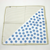 Foulard carré motif petits gros pois touché soie polyester 0724012 bleu