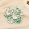 Broche aimantée vintage papillon métal émail couleur dégradée 0524010 vert