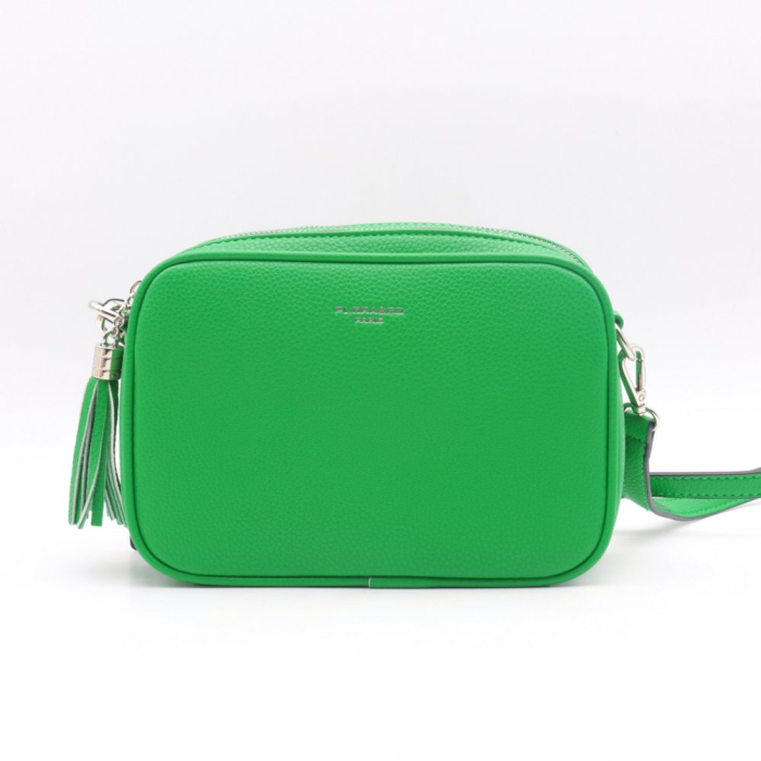 SAC BOX FLORA&CO SIMILI-CUIR GRAINÉ POMPON TASSEL FEMME 0922053 vert SAC BOX FLORA&CO SIMILI-CUIR GRAINÉ POMPON TASSEL FEMME 0922053 vert
