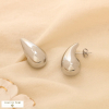 Boucles d'oreilles gouttes lisse effet miroir femme 0323647 argenté