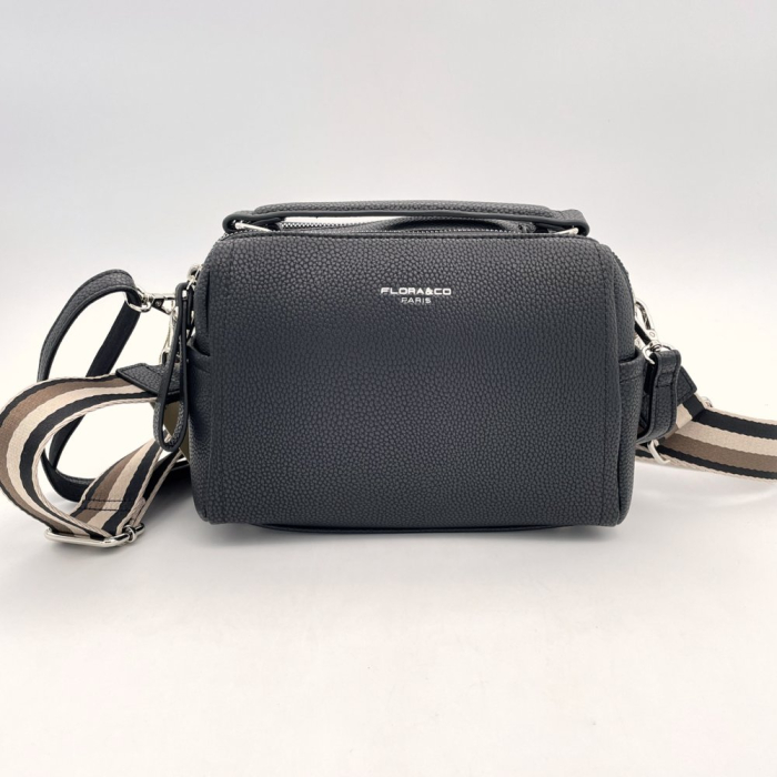 Sac bowling simili-cuir grainé Flora&Co femme 0924503 noir