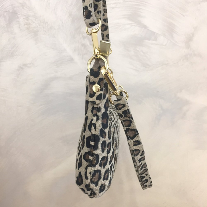 Sac porté épaule cuir véritable grainé 2 bandoulières 0924515 naturel/beige