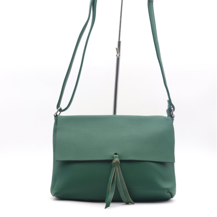 Sac à bandoulière Flora&Co besace simili-cuir souple grainé femme 0921036 vert foncé Sac à bandoulière Flora&Co besace simili-cuir souple grainé femme 0921036 vert foncé