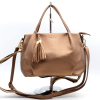 SAC À MAIN FLORA&CO SIMILI-CUIR SOUPLE GRAINÉ POMPON TASSEL LANIÈRE 0922530 bronze métal