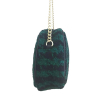 Sac porté épaule tweed matelassé pied de poule bandoulière chaîne métal femme 0922549 vert foncé