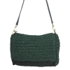 Sac souple porté épaule polyester métallisé bandoulière femme 0922552 vert irisé