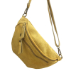 SAC BANANE CUIR VÉRITABLE DAIM 0924001 jaune