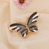 Broche aimantée papillon métal émail femme 0524514 noir