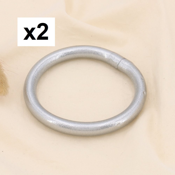 Bracelet jonc bouddhiste large coloré scintillant pour femme 0223569 argenté Bracelet jonc bouddhiste large coloré scintillant pour femme 0223569 argenté