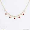 Collier breloques effet pique pierres acier inoxydable 0122536 rouge bordeaux Collier breloques effet pique pierres acier inoxydable 0122536 rouge bordeaux